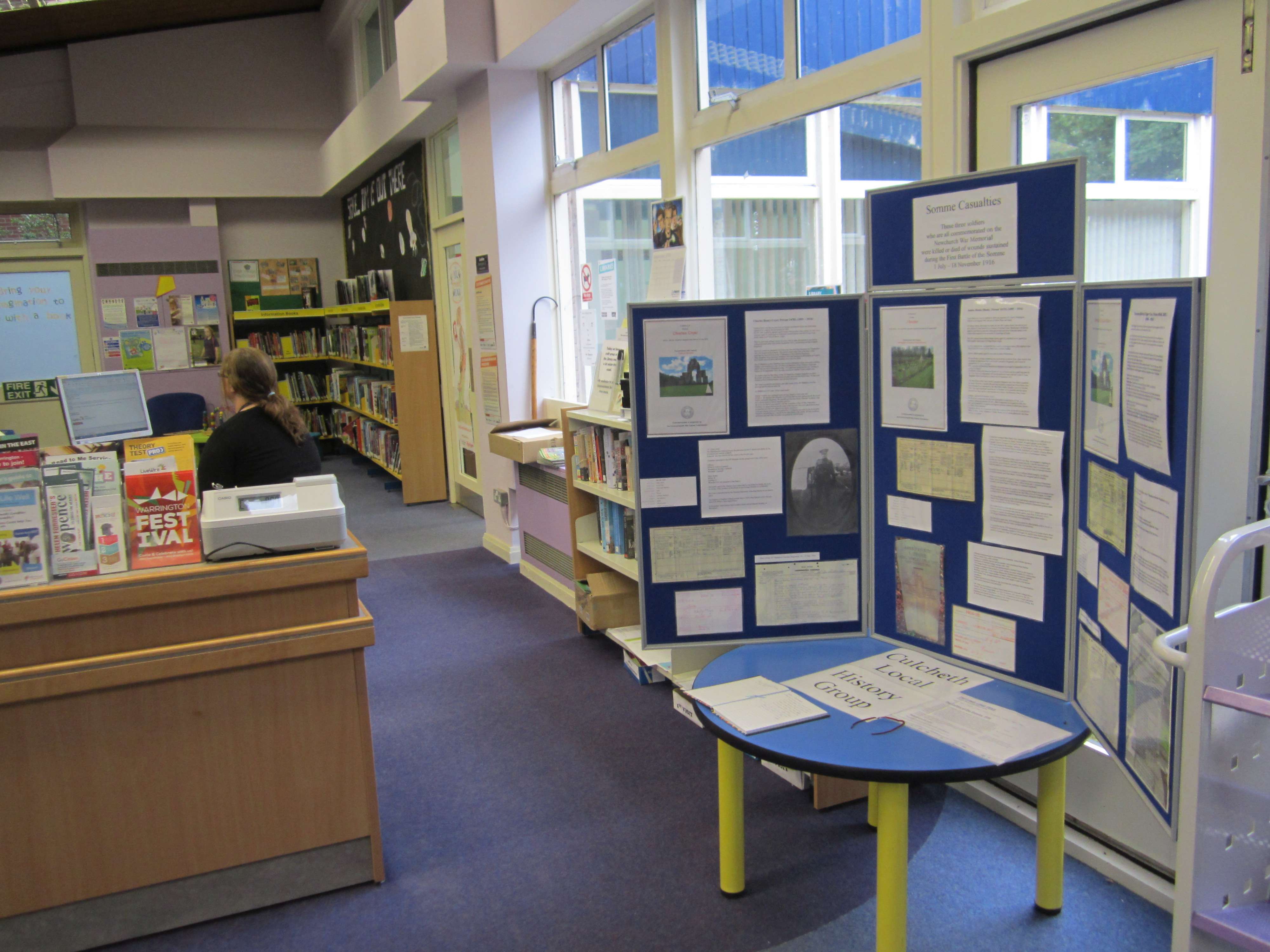 Somme Display in Culcheth Library
